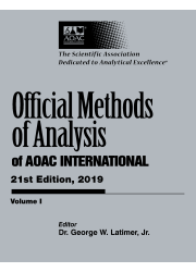 Official Methods of Analysis  of AOAC International 21st Edition: 2019 (3 Volume Set)